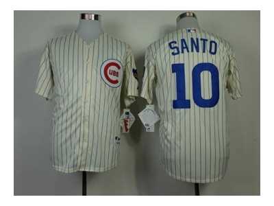 mlb jerseys chicago cubs #10 santo cream[m&n 1969](blue strip)