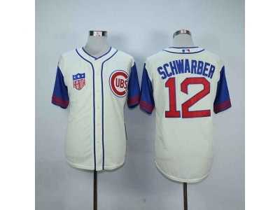 mlb jerseys chicago cubs #12 schwarber white[2015 new][schwarber]