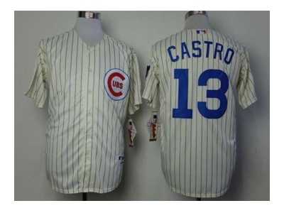 mlb jerseys chicago cubs #13 castro cream[1988 m&n](blue strip)