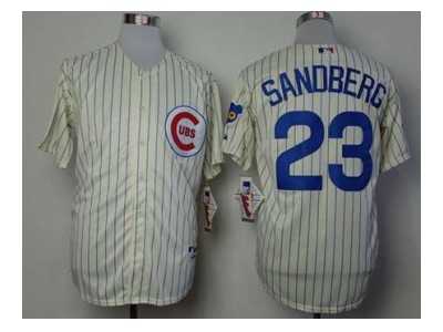 mlb jerseys chicago cubs #23 sandberg cream[1969 m&n](blue strip)