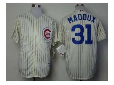 mlb jerseys chicago cubs #31 maddux cream(blue strip)[1969 m&n]