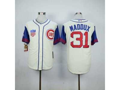 mlb jerseys chicago cubs #31 maddux white[2015 new]