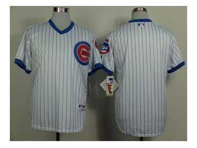 mlb jerseys chicago cubs blank white[m&n 1988](blue strip)