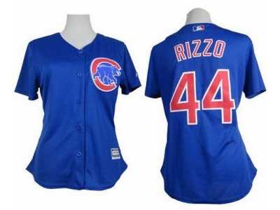 Women Cubs #44 Anthony Rizzo Blue Alternate Stitched Baseball Jersey