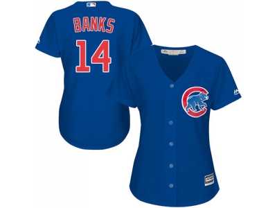 Women's Chicago Cubs #14 Ernie Banks Blue Alternate Stitched MLB Jersey