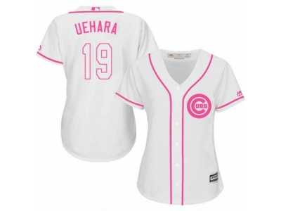 Women's Majestic Chicago Cubs #19 Koji Uehara Authentic White Fashion MLB Jersey