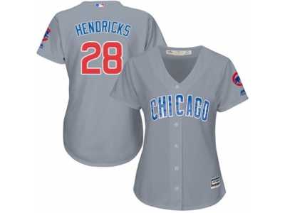 Women's Majestic Chicago Cubs #28 Kyle Hendricks Authentic Grey Road MLB Jersey