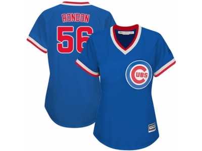 Women's Majestic Chicago Cubs #56 Hector Rondon Authentic Royal Blue Cooperstown MLB Jersey