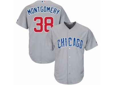 Youth Majestic Chicago Cubs #38 Mike Montgomery Authentic Grey Road Cool Base MLB Jersey