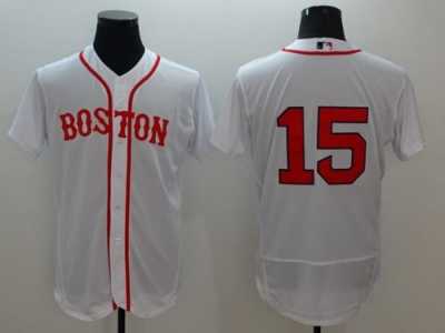 Boston Red Sox #15 Dustin Pedroia White Flexbase Authentic Collection Alternate Home Stitched Baseball Jersey