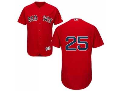 Boston Red Sox #25 Jackie Bradley Jr Red Flexbase Authentic Collection Stitched MLB Jersey