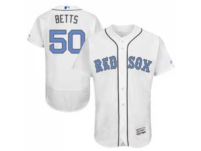Boston Red Sox #50 Mookie Betts White Flexbase Authentic Collection 2016 Father's Day Stitched Baseball Jersey