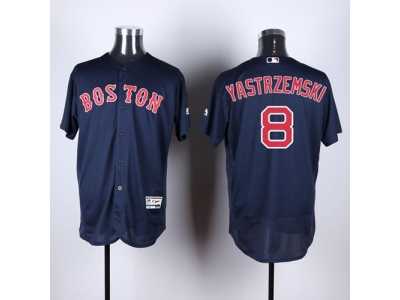 Boston Red Sox #8 Carl Yastrzemski Navy Blue Flexbase Authentic Collection Stitched Baseball Jersey