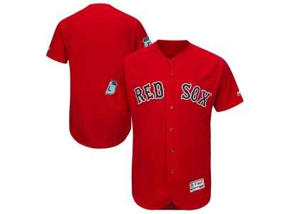 Boston Red Sox Blank Red 2017 Spring Training Flexbase Authentic Collection Stitched Baseball Jersey