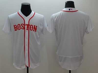 Boston Red Sox Blank White Flexbase Authentic Collection Alternate Home Stitched Baseball Jersey