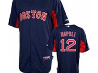 MLB Boston Red Sox #12 Mike Napoli DK Blue jerseys