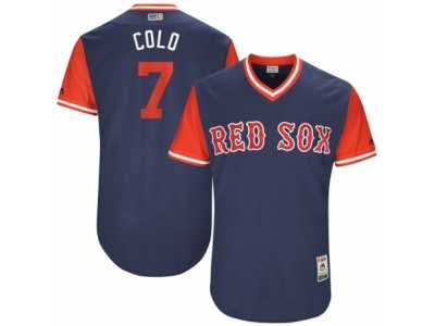 Men's 2017 Little League World Series Red Sox Christian Vazquez #7 Colo Navy Jersey