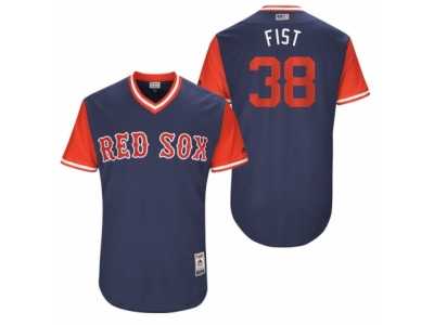 Men's 2017 Little League World Series Red Sox Doug Fister #38 Fist Navy Jersey