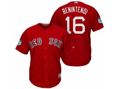 Men's 2017 Spring Training Andrew Benintendi #16 Boston Red Sox Scarlet Cool Base Jersey