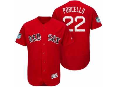 Men's Boston Red Sox #22 Rick Porcello 2017 Spring Training Flex Base Authentic Collection Stitched Baseball Jersey