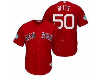 Men's Boston Red Sox #50 Mookie Betts 2017 Spring Training Cool Base Stitched MLB Jersey