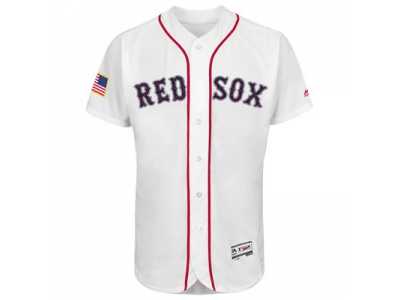 Men's Boston Red Sox Blank White Stitched 2016 Fashion Stars & Stripes Flex Base Baseball Jersey