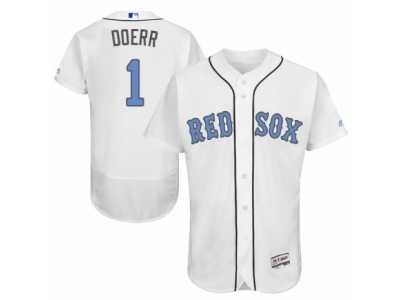 Men's Majestic Boston Red Sox #1 Bobby Doerr Authentic White 2016 Father's Day Fashion Flex Base MLB Jersey