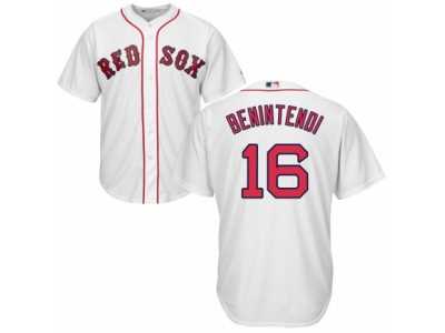 Men's Majestic Boston Red Sox #16 Andrew Benintendi Replica White Home Cool Base MLB Jersey