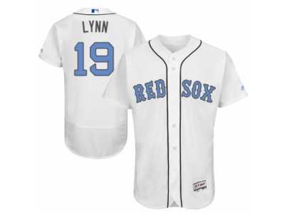 Men's Majestic Boston Red Sox #19 Fred Lynn Authentic White 2016 Father's Day Fashion Flex Base MLB Jersey