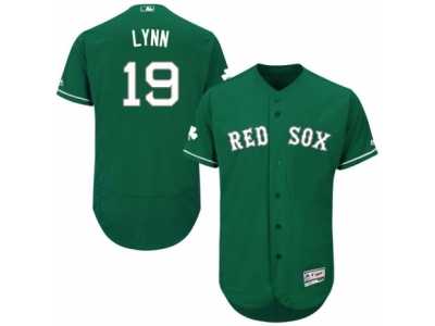 Men's Majestic Boston Red Sox #19 Fred Lynn Green Celtic Flexbase Authentic Collection MLB Jersey