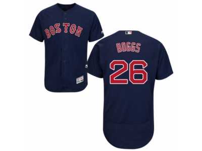 Men's Majestic Boston Red Sox #26 Wade Boggs Navy Blue Flexbase Authentic Collection MLB Jersey