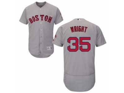 Men's Majestic Boston Red Sox #35 Steven Wright Grey Flexbase Authentic Collection MLB Jersey