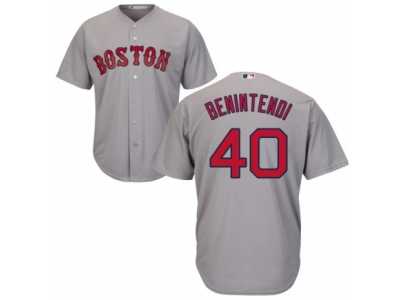 Men's Majestic Boston Red Sox #40 Andrew Benintendi Replica Grey Road Cool Base MLB Jersey