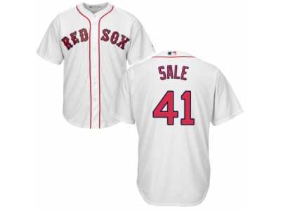 Men's Majestic Boston Red Sox #41 Chris Sale Replica White Home Cool Base MLB Jersey
