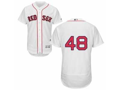 Men's Majestic Boston Red Sox #48 Pablo Sandoval White Flexbase Authentic Collection MLB Jersey