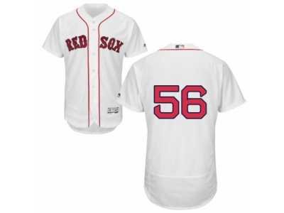 Men's Majestic Boston Red Sox #56 Joe Kelly White Flexbase Authentic Collection MLB Jersey