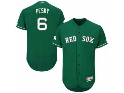 Men's Majestic Boston Red Sox #6 Johnny Pesky Green Celtic Flexbase Authentic Collection MLB Jersey