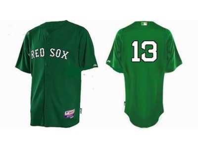 mlb boston red sox #13 carl crawford green