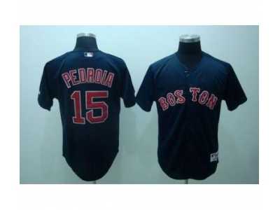 mlb boston red sox #15 pedroia dk,blue2009 style)