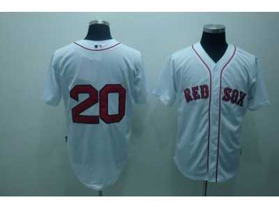 mlb boston red sox #20 youkilis white(cool base)