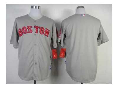 mlb jerseys boston red sox blank grey[2014 new]
