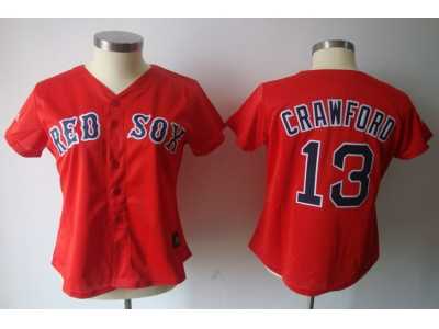 MLB Women Jerseys boston red sox #13 crawford red