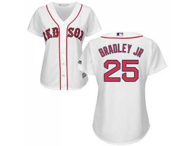 Women's Boston Red Sox #25 Jackie Bradley Jr White Home Stitched MLB Jersey