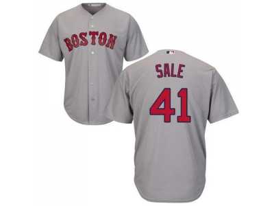 Women's Boston Red Sox #41 Chris Sale Grey Road Stitched MLB Jersey
