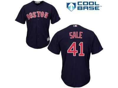 Women's Boston Red Sox #41 Chris Sale Navy Blue Alternate Stitched MLB Jersey