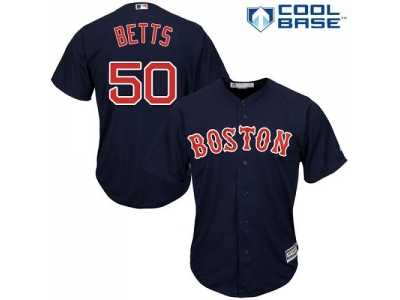 Women's Boston Red Sox #50 Mookie Betts Navy Blue Alternate Stitched MLB Jersey