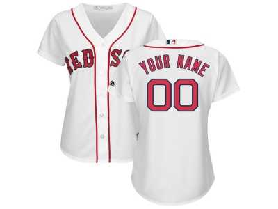 Women's Boston Red Sox Majestic White Home Cool Base Custom Jersey