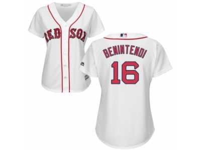 Women's Majestic Boston Red Sox #16 Andrew Benintendi Authentic White Home MLB Jersey