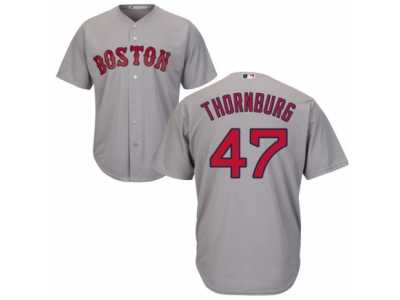 Women's Majestic Boston Red Sox #47 Tyler Thornburg Authentic Grey Road MLB Jersey