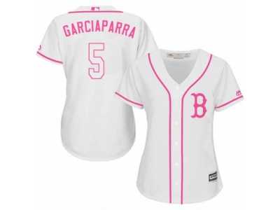 Women's Majestic Boston Red Sox #5 Nomar Garciaparra Replica White Fashion MLB Jersey
